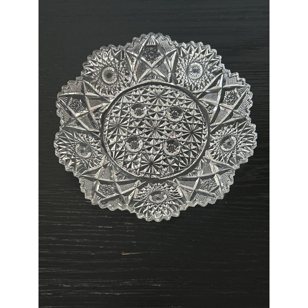 VTG Westmoreland Preserve/Salad Dish EAPG 1914 Sunburst and Arrows Pattern 7"